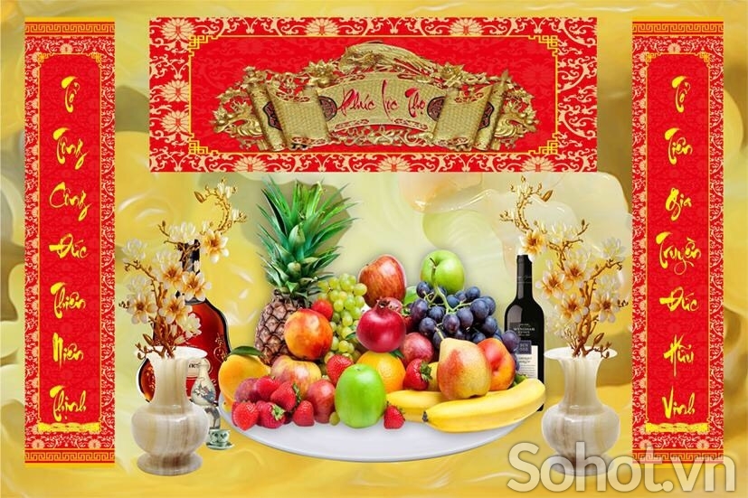 Tranh gạch 3D phòng thờ