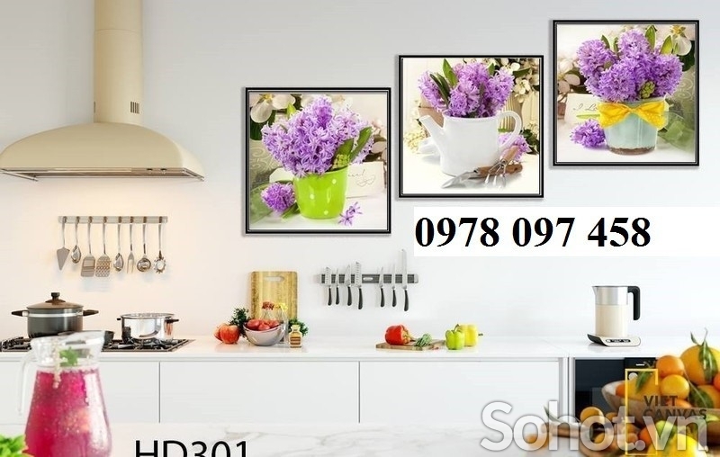 Tranh gạch men đẹp phòng bếp