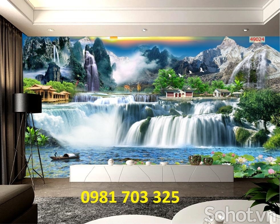gạch 3D phong cảnh- tranh gạch 3D