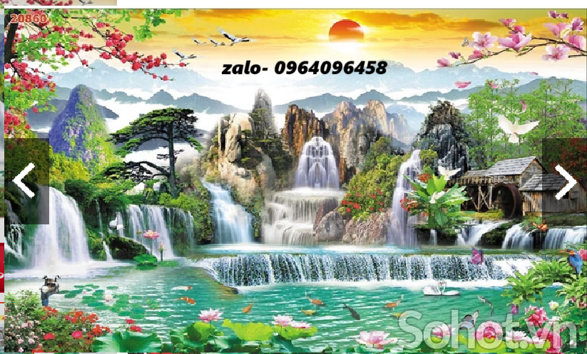 Tranh gạch 3d phong cảnh đồng quê - XMV84