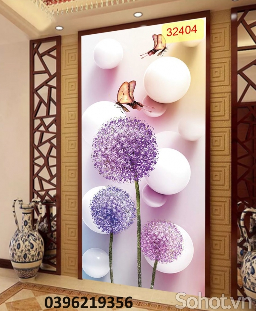 Tranh gạch hoa 3D đẹp trang trí