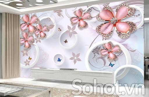 Tranh gạch 3d giả ngọc - FFDC4