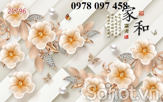 Tranh hoa 3D - tranh gạch
