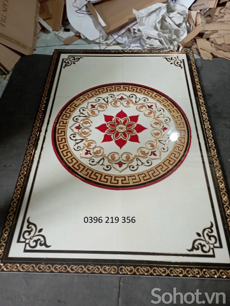 Thảm gạch sàn trang trí phòng khách