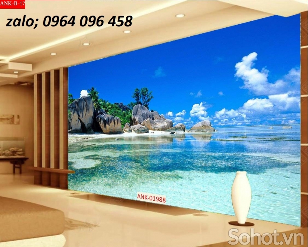 Tranh gạch 3d phong cảnh biển - DS2