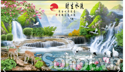 Tranh gạch 3d sơn thủy hữu tình - CXVV632