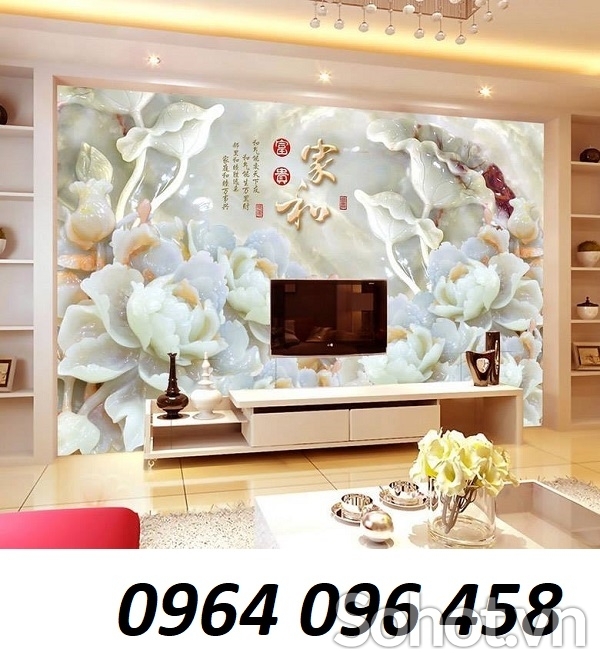 gạch tranh 3d ốp tường sau tivi - VV4