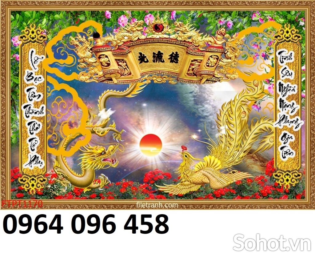 Tranh gạch 3d phòng thờ - CVV66