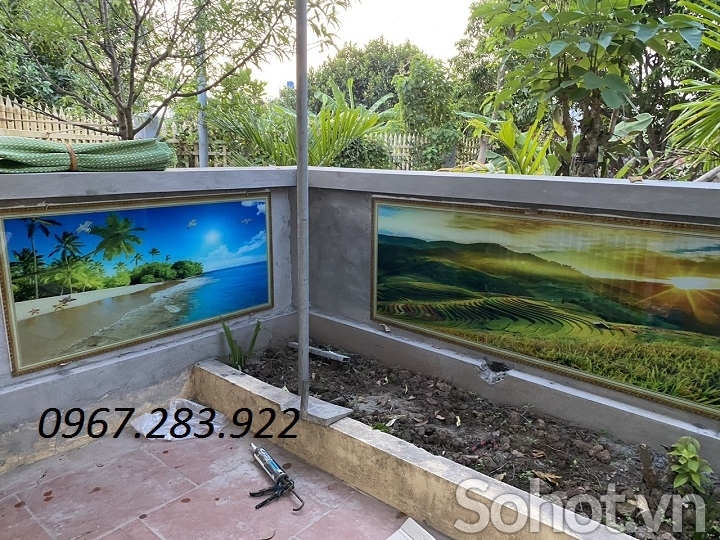 Tranh phòng khách 3d- tranh gạch men