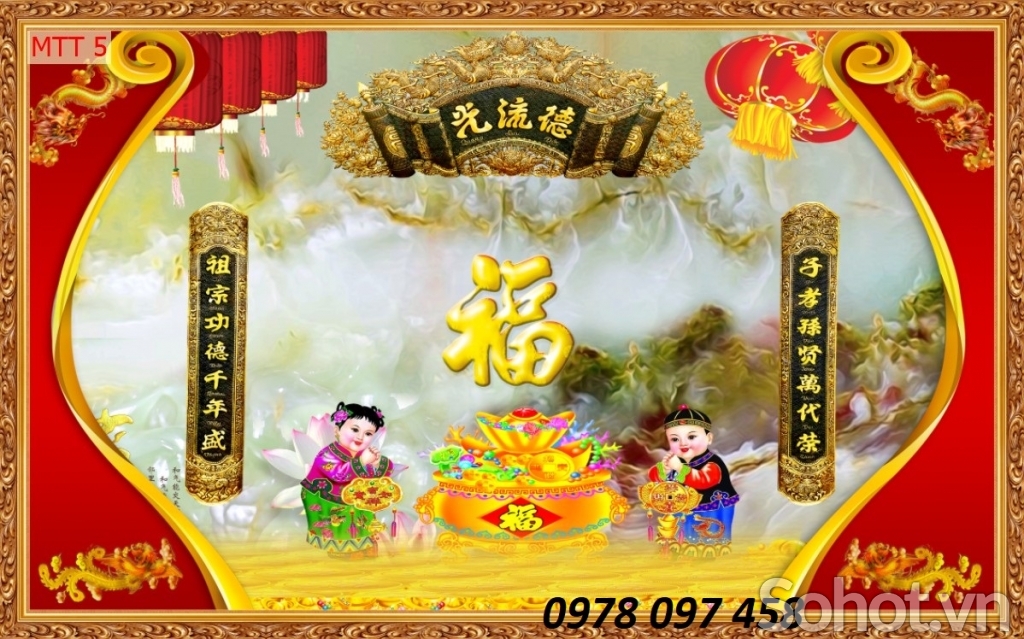 Tranh phòng thờ - gạch tranh 3D