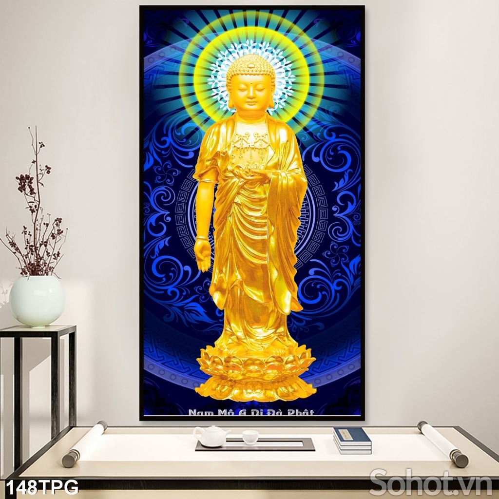 Tranh Phật Giáo 3D trang trí phòng- Tranh gạch