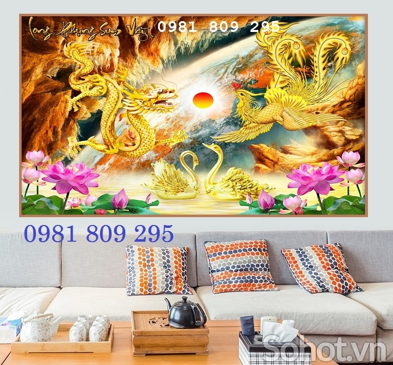 Mẫu gạch 3d trang trí ban thờ hình rồng