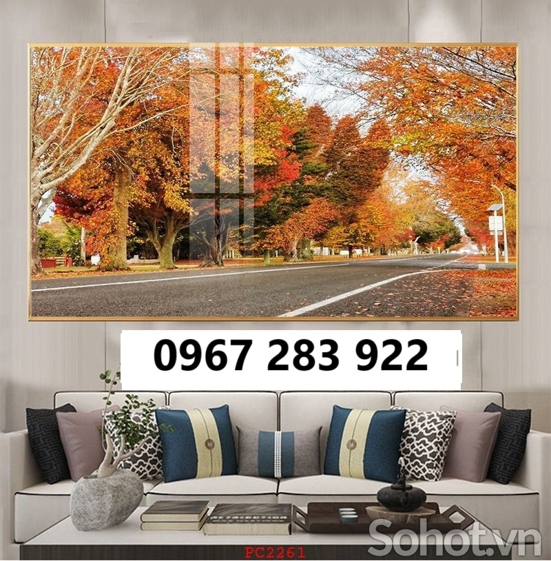 Tranh gạch 3D cảnh mùa thu