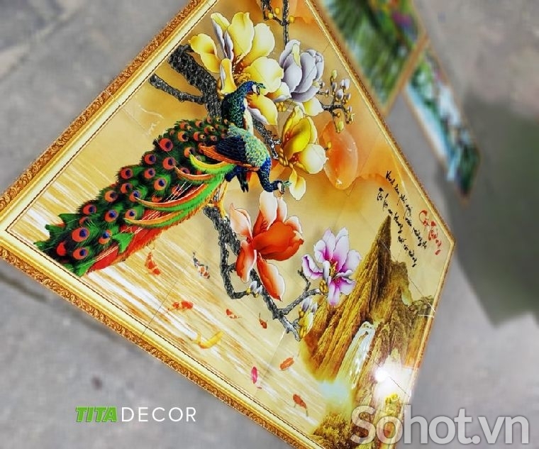 Tranh gạch 3d - gạch tranh 3d trang trí phòng khách - KDSX32