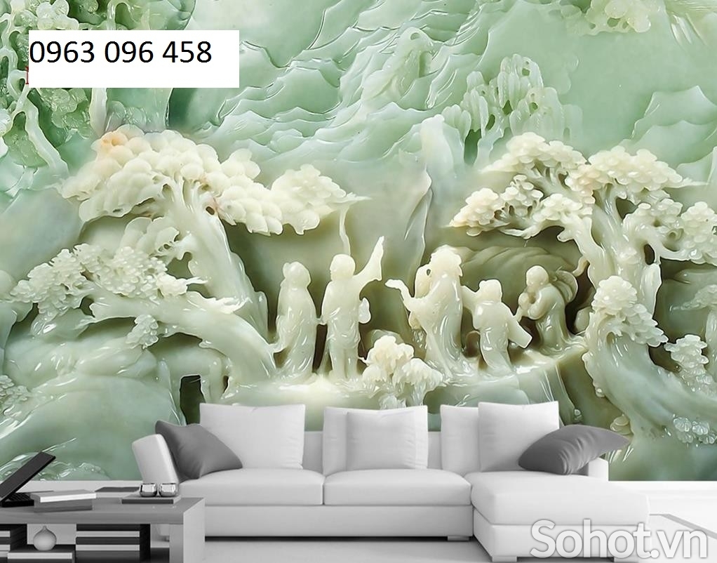 Tranh gạch 3d sứ ngọc - HSXC43
