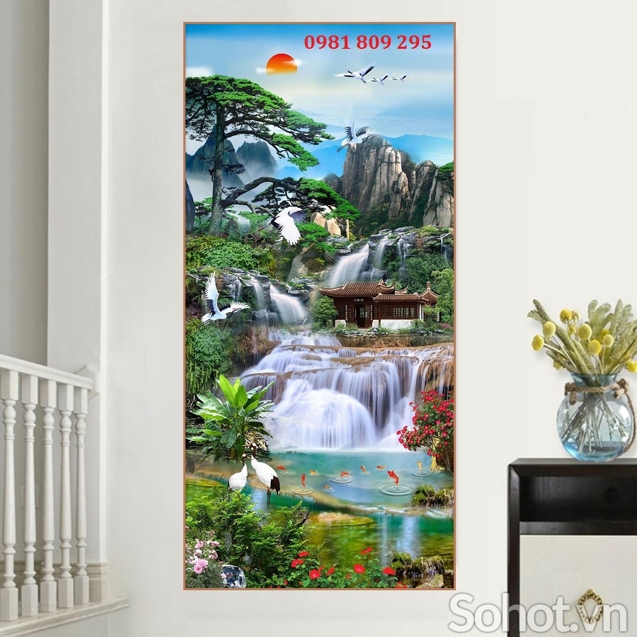 Tranh gạch men thác nước HP6211