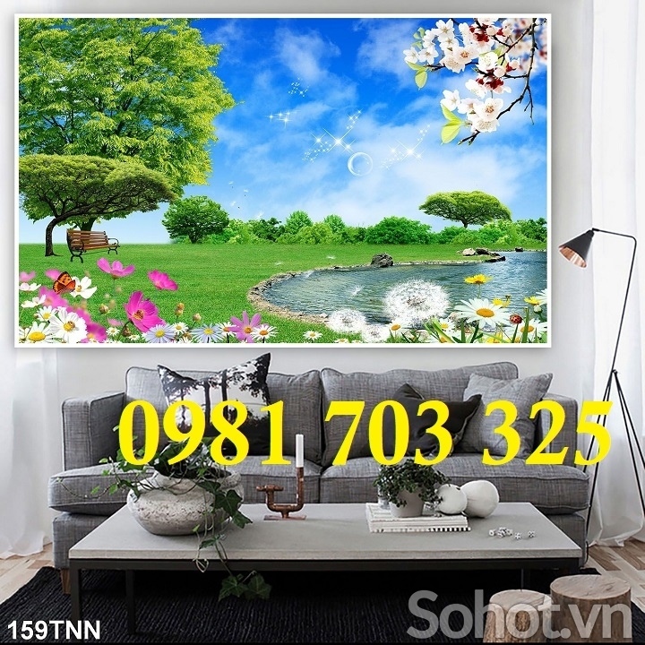 Tranh gạch 3d trang trí phong cảnh