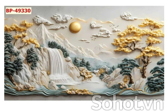 Tranh gạch 3d trang trí phòng khách - BNM84
