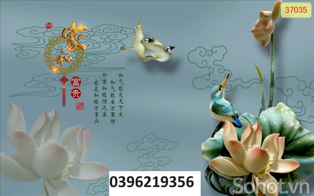 Tranh gạch giả ngọc đẹp 3d