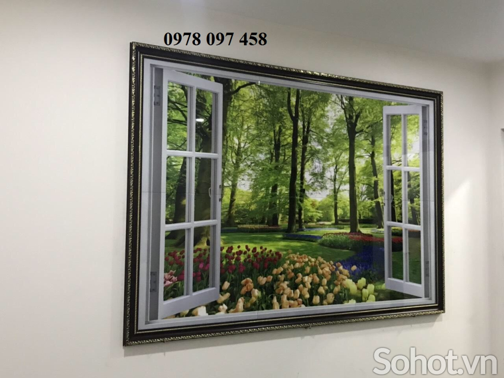 Gạch tranh trang trí phòng khách