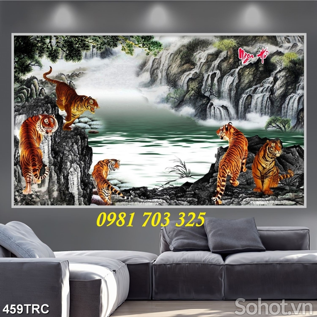 Tranh gạch 3d hổ sơn lâm