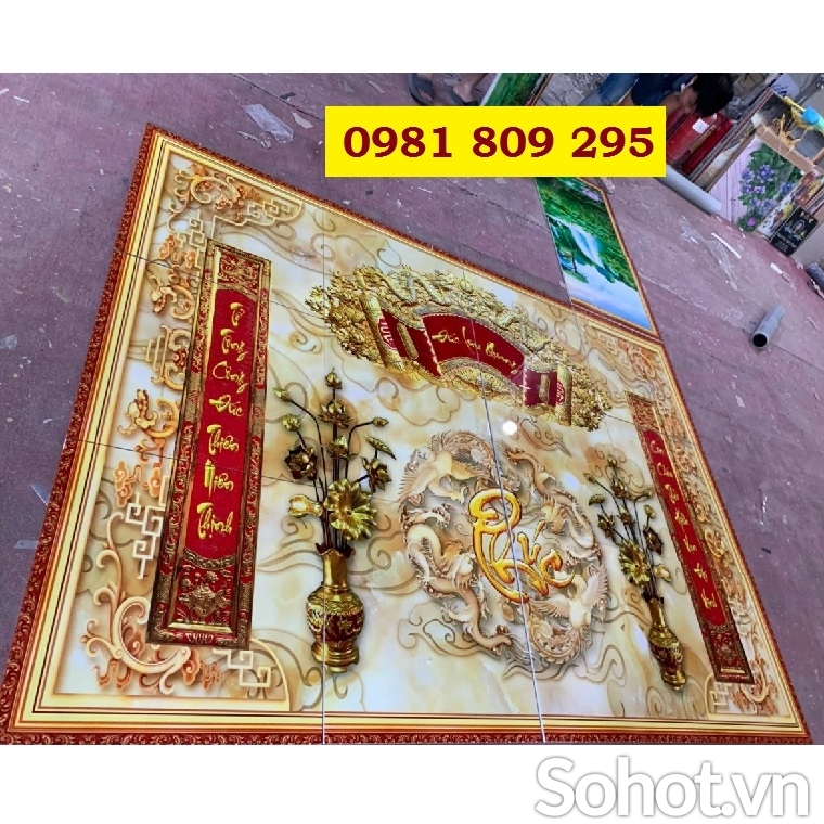 Gạch trang trí 3d ban thờ  chữ phúc