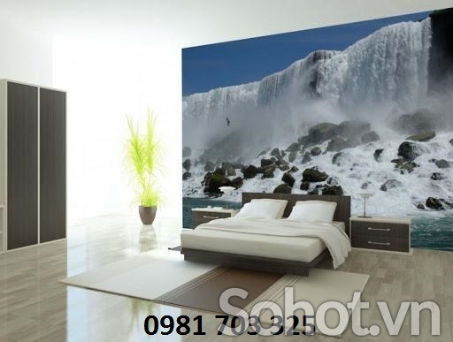 tranh gạch ốp tường phòng ngủ