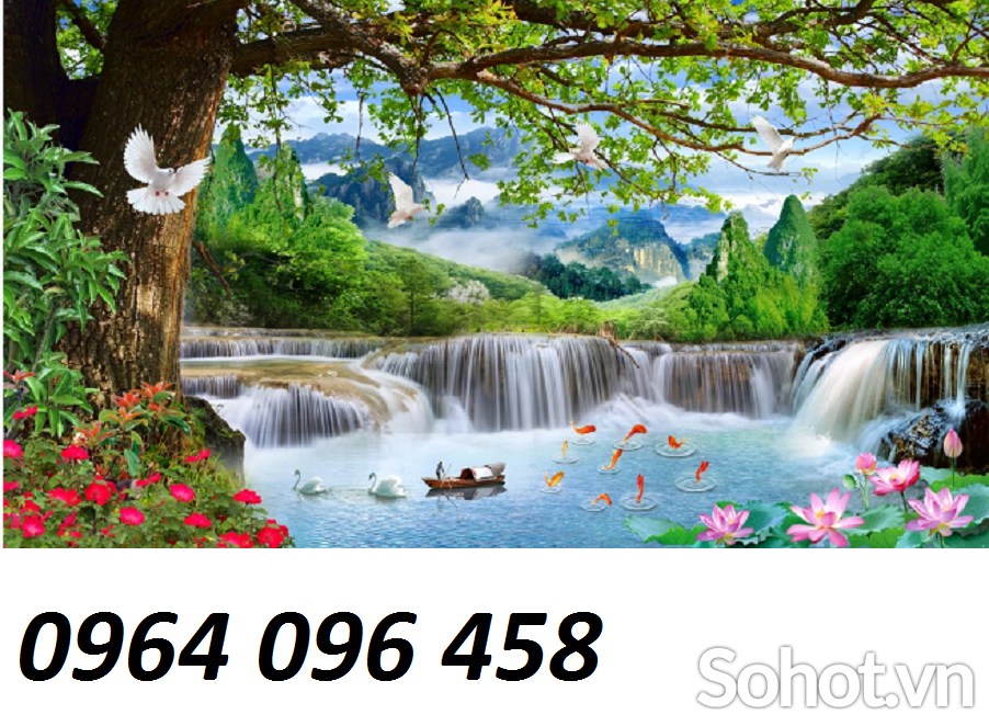 tranh gạch dán tường 3d phong cảnh - SK77