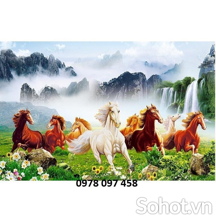 Tranh 3D - mã đáo truy phong