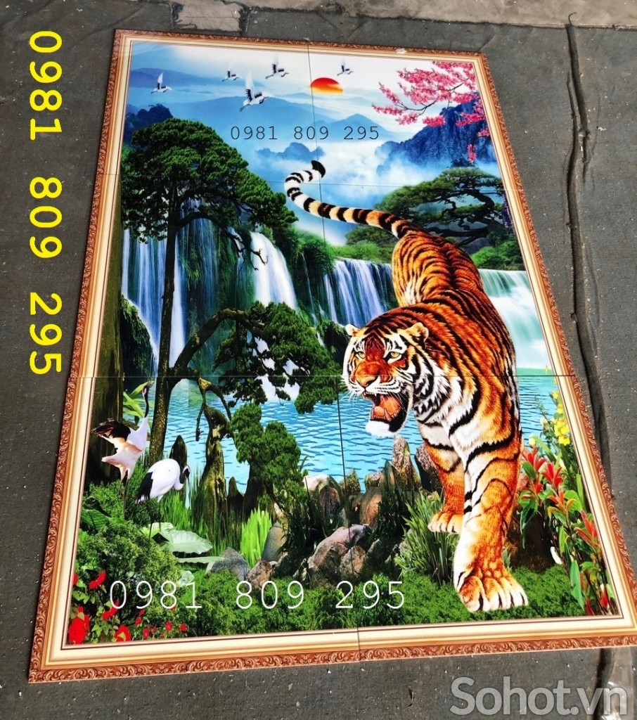 Tranh hổ - tranh gạch 3d con hổ