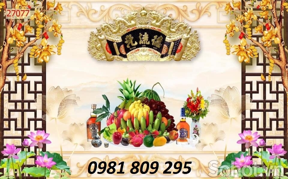 tranh gạch ốp tường 3d phòng thờ