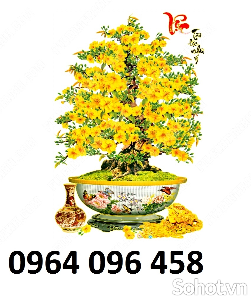 tranh gạch dán tường mẫu cây mai - CBV90