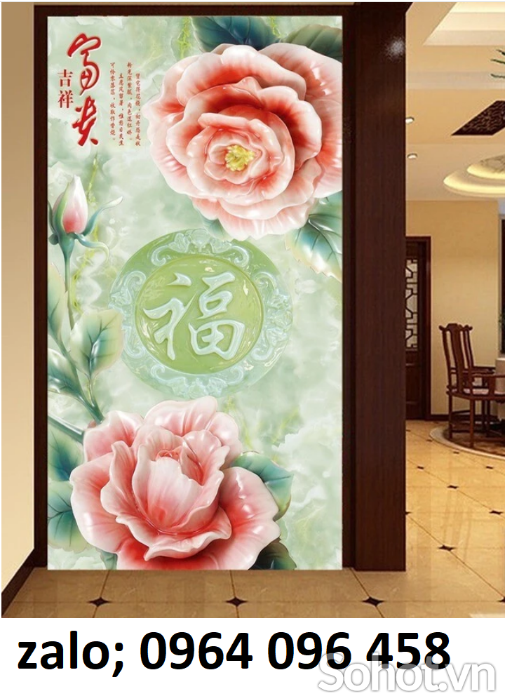 Tranh gạch phong thủy phòng khách - CB633