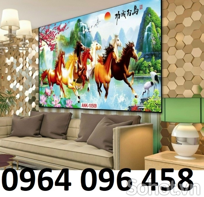 Tranh gạch 3d ốp tường mã đáo thành công - C9855