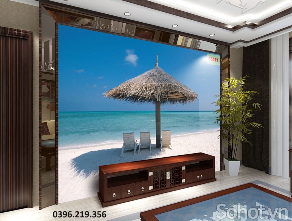 Tranh 3d hình biển đẹp