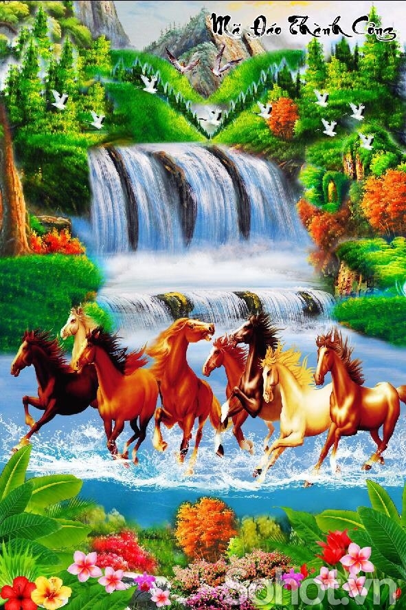 Tranh gạch 3d mã đáo thành công - LK84