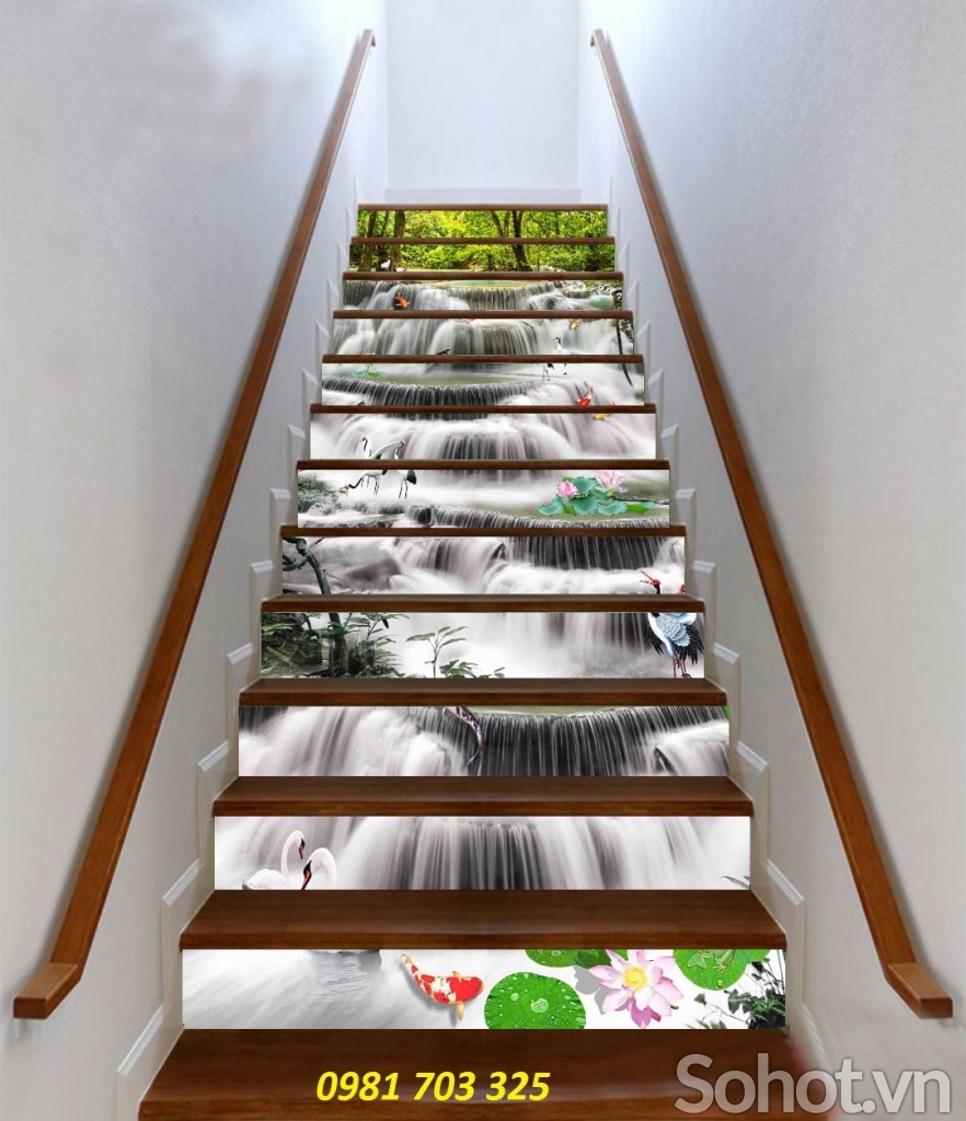 Tranh gạch 3D cầu thang