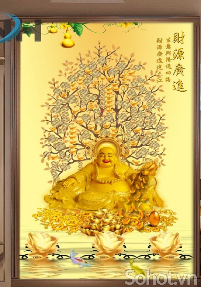 Tranh gạch 3d phật di lặc - MBV43