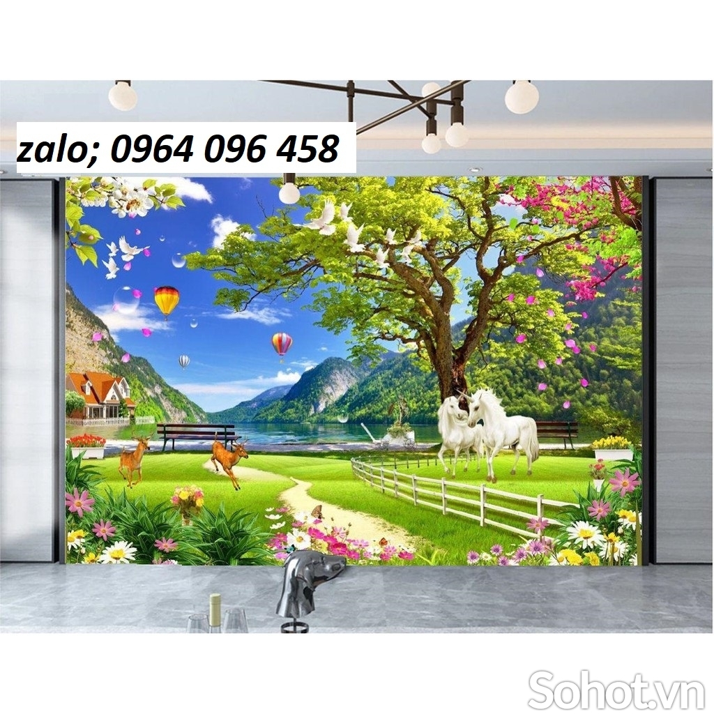 Tranh gạch 3d ốp tường phong cảnh thiên nhiên - 533ZX
