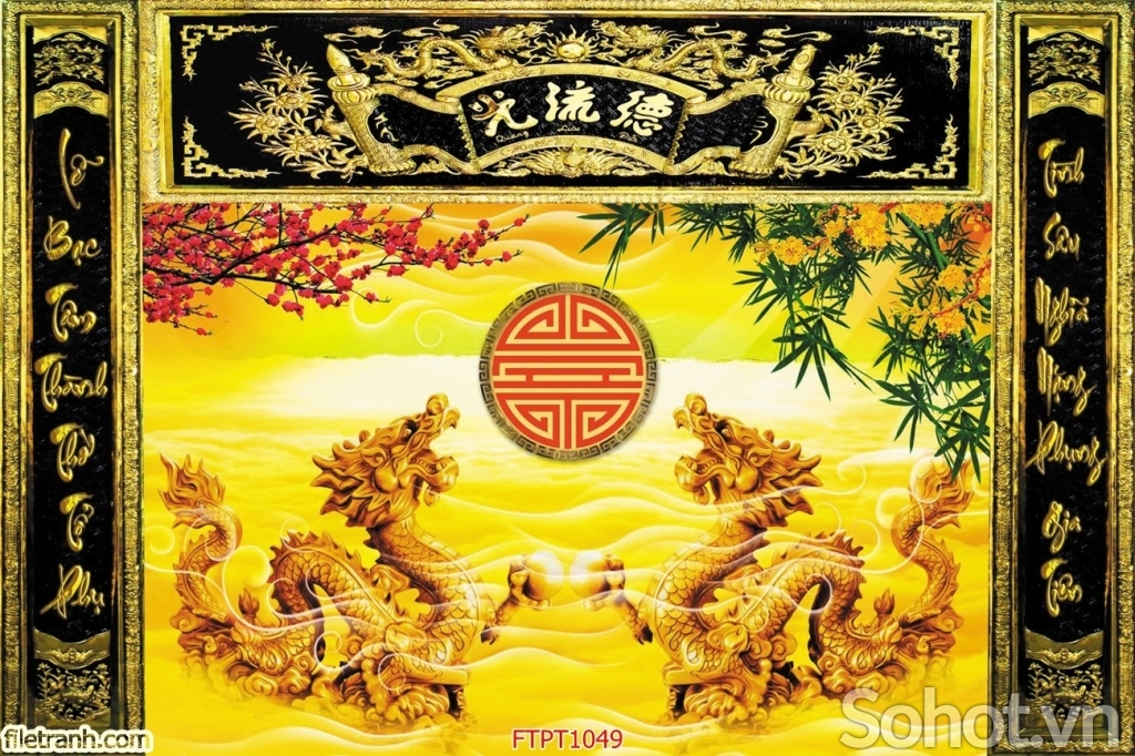 Gạch ốp tường 3D ban thờ