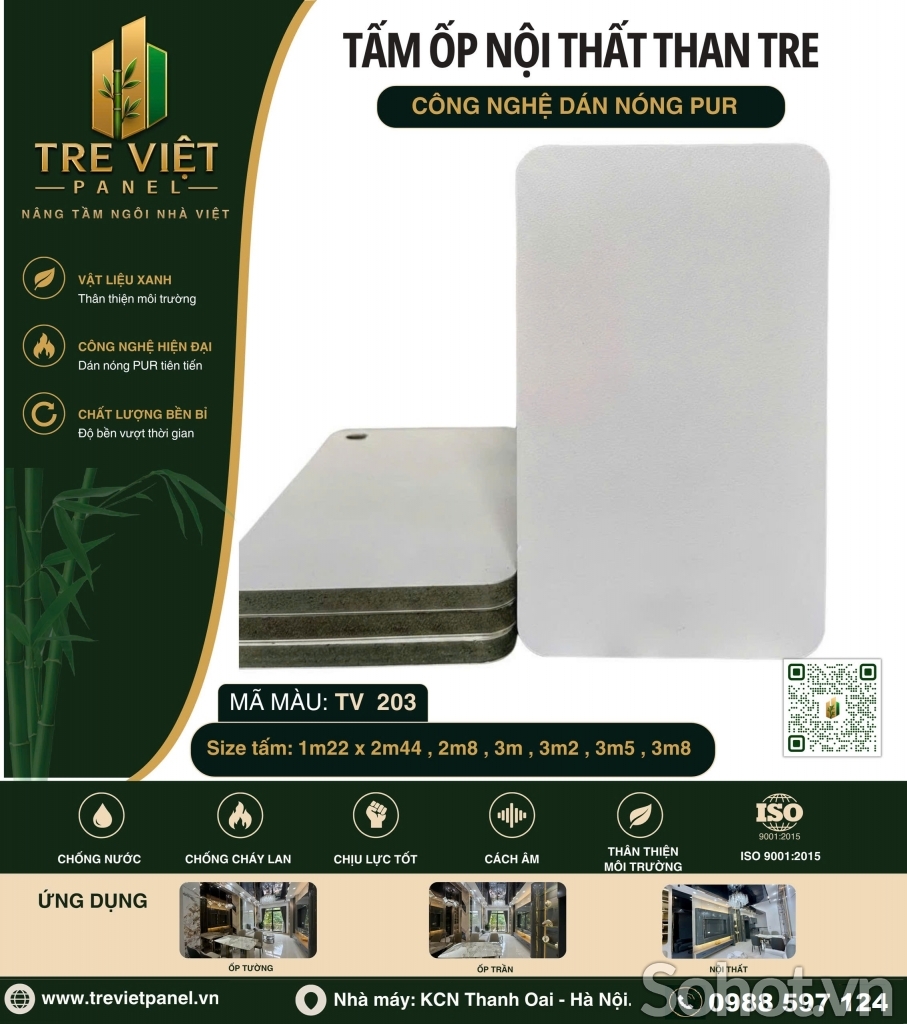Nhà máy tấm than tre ốp tường