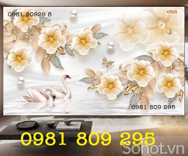 Tranh gạch men ốp phòng khách