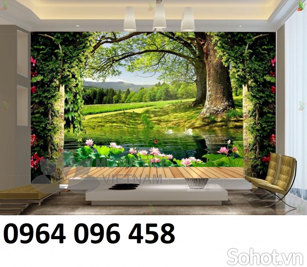 Tranh gạch rừng cây 3d - BVCC444