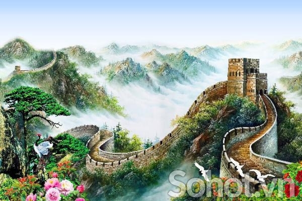 100 Tranh Vạn Lý Trường Thành Trung Quốc treo tường siêu Đẹp