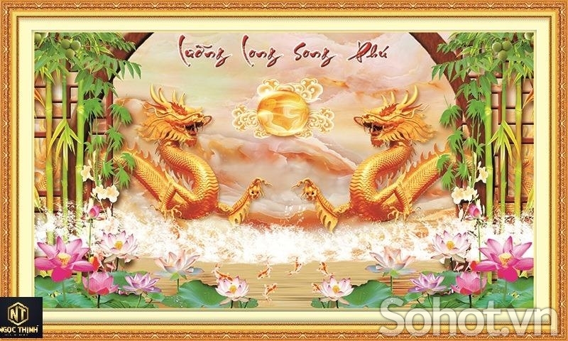 Tranh gạch 3d phòng thờ - NBB9