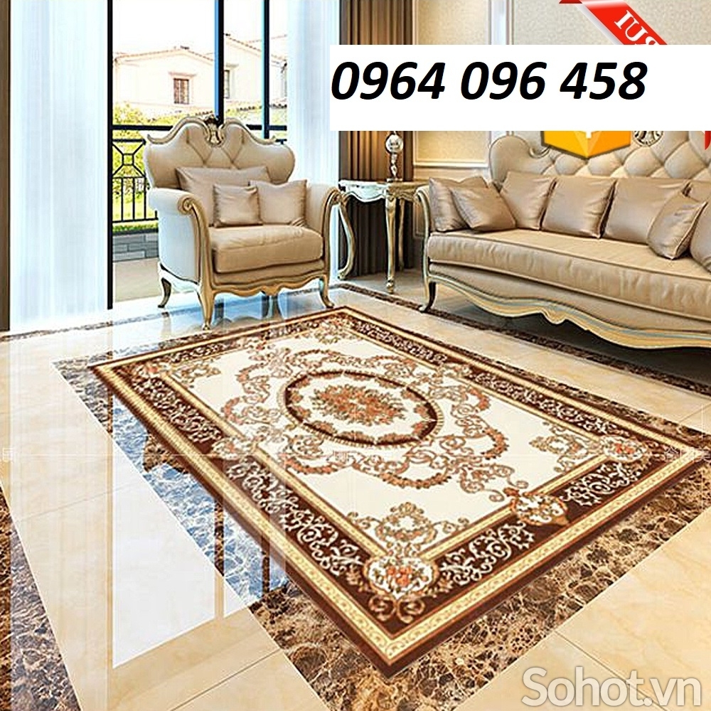 Gạch thảm 3d lát sàn nhà phòng khách - SCBV73