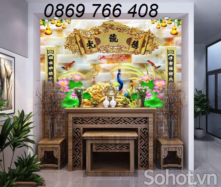 Tranh 3d bàn thờ, phòng thờ-gạch tranh ốp tường - Hà Nội - SoHot.vn