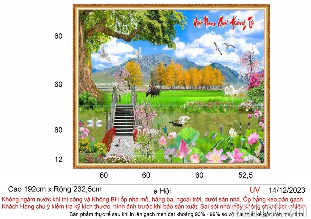 Gạch tranh 3D - tranh phong cảnh thiên nhiên
