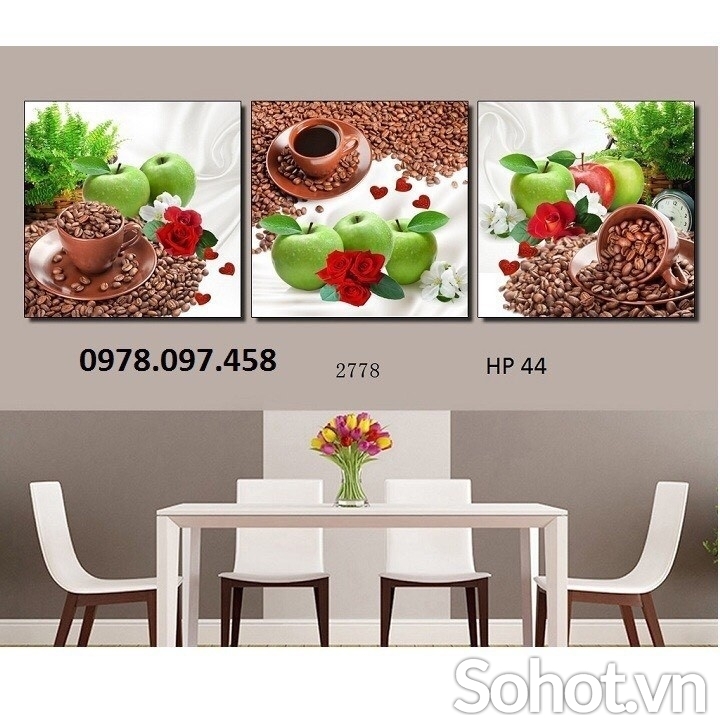 Gạch tranh 3D ốp phòng ăn