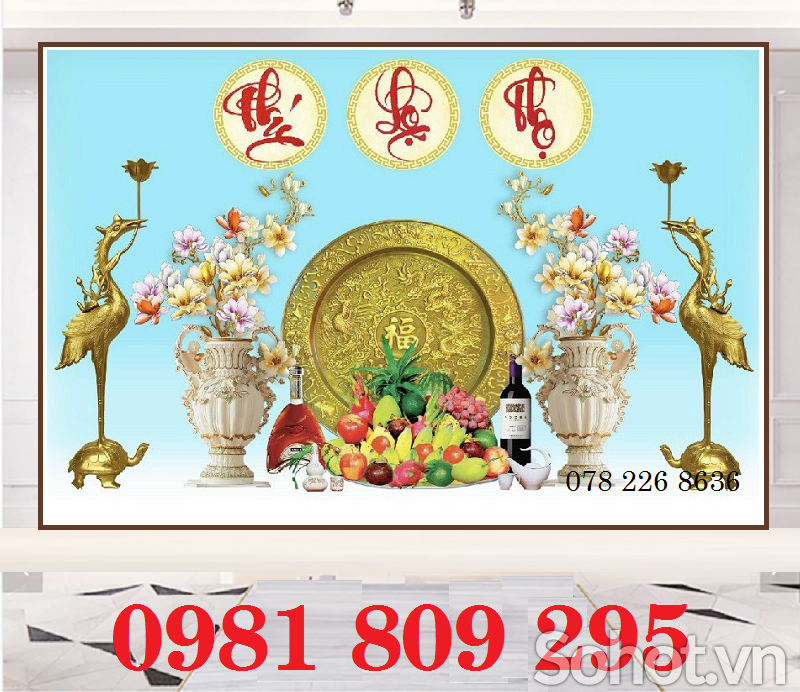 Tranh gạch - tranh trang trí phòng thờ